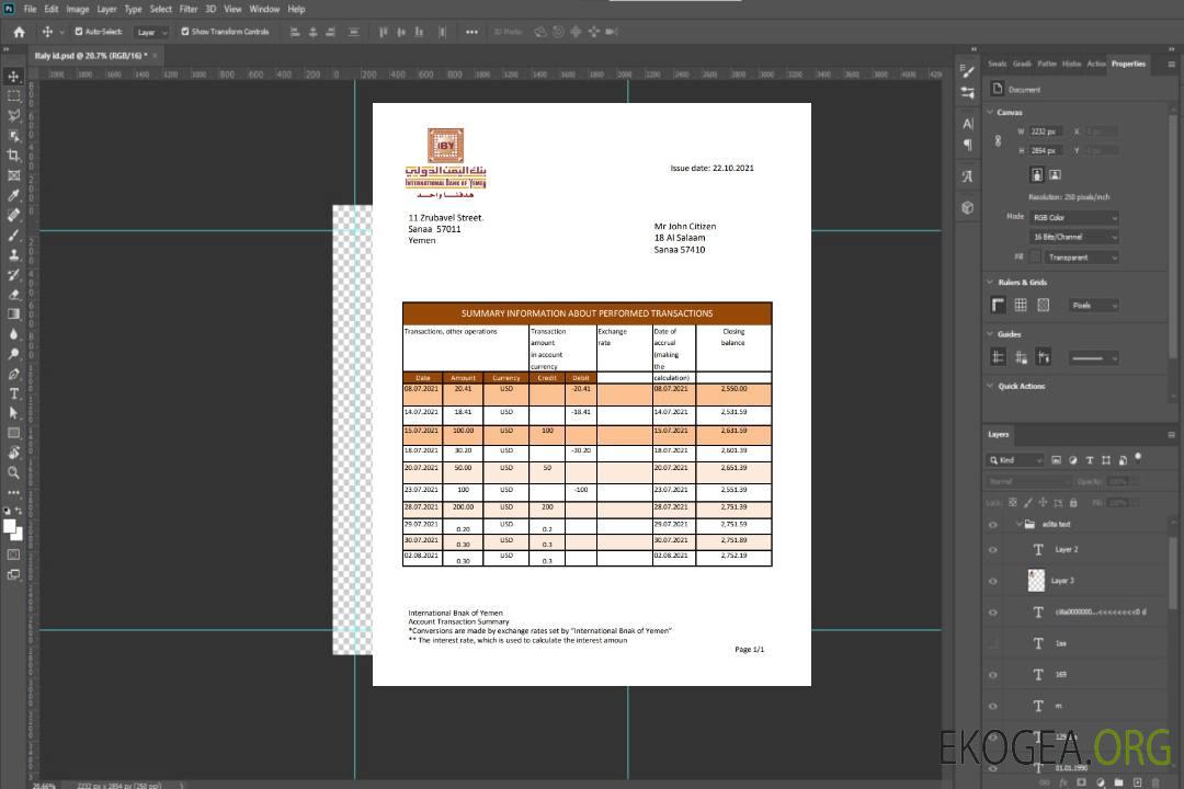 Banque internationale du Yémen excel pdf template Banque internationale du Yémen excel pdf template